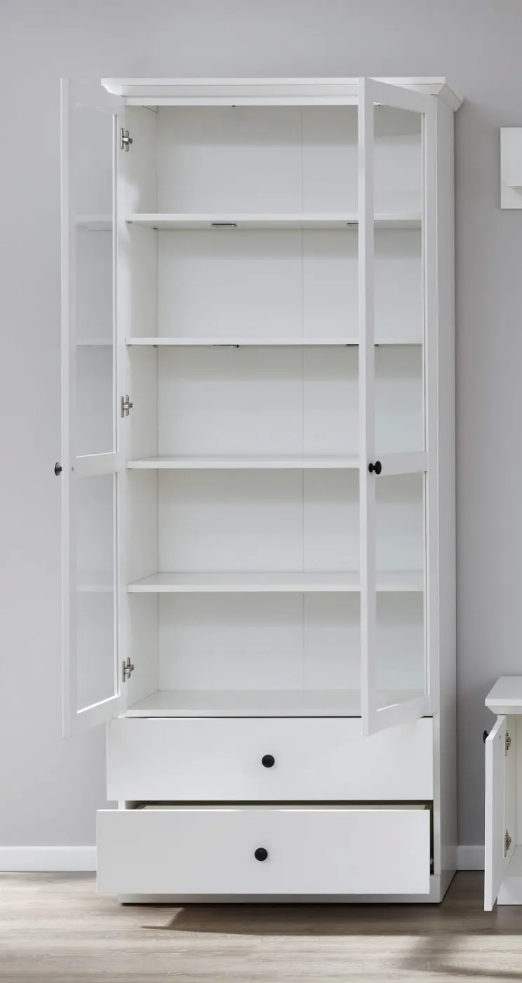 Wohnwand Baxter | weiß | Landhausstil | 3-teilig