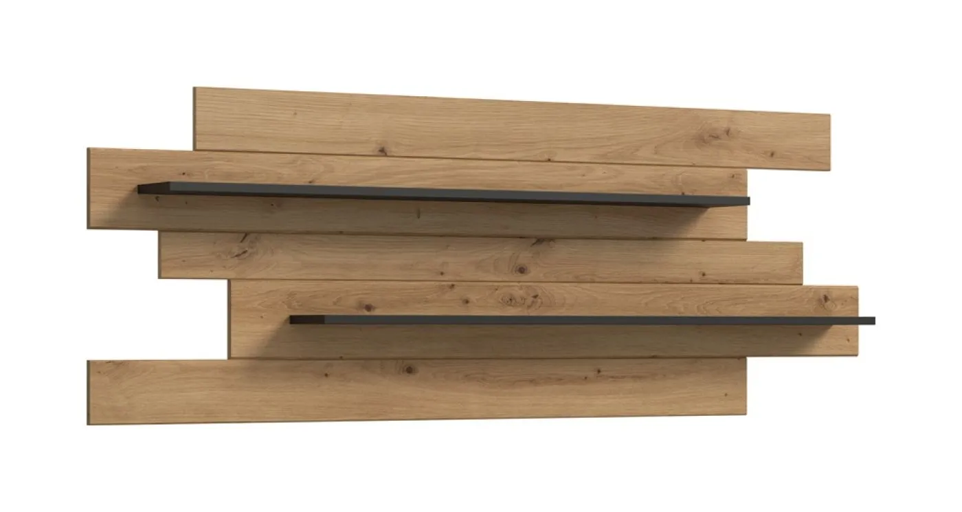 Wohnwand Canu 1 | 3-teilig | Artisan / Basalt Grau mit 2er Set Unterbauspot