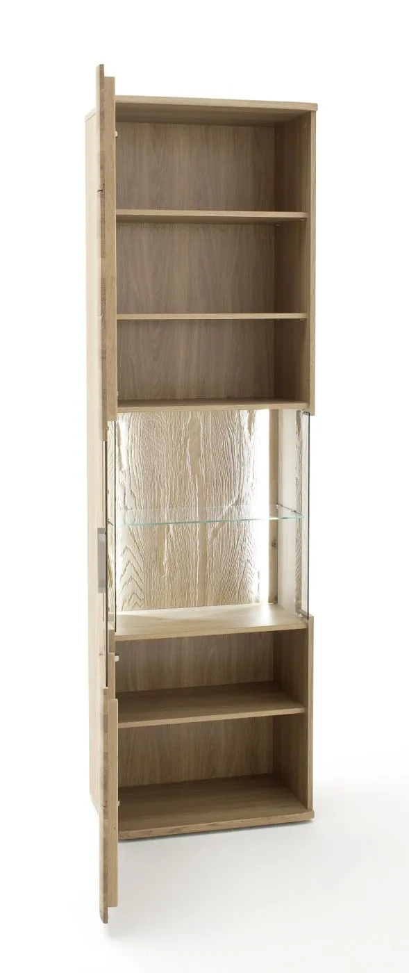 Wohnwand Wohnkombination Santori | Eiche Bianco | 4-teilig
