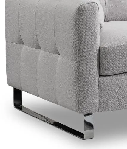 1,5-Sitzer Polstersofa Hera | 93cm | Flachgewebe | hellgrau