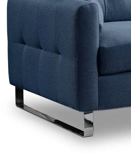 2,5-Sitzer Polstersofa Hera | 203cm | Flachgewebe | dunkelblau