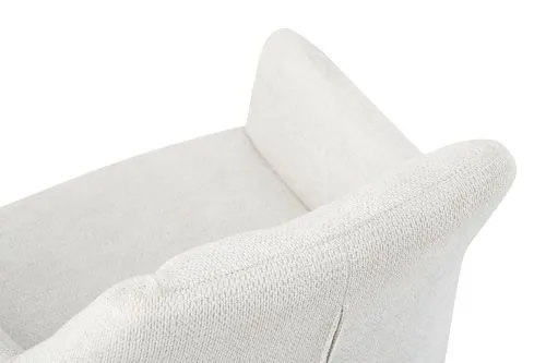 2er Set Armlehnstuhl Bella | Chenille-Optik | creme