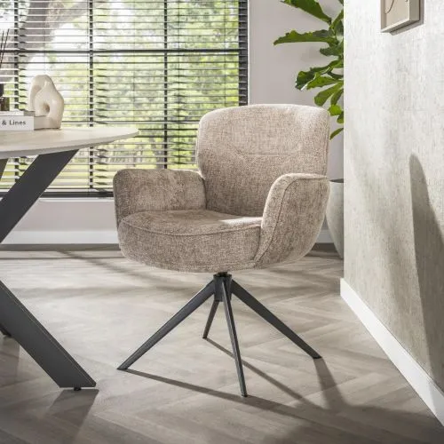 2er Set Sessel Duba | drehbar | Sandfarbe