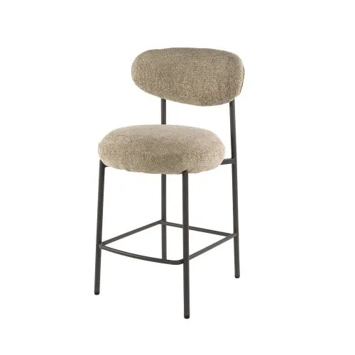 2er Set Barhocker Puff | Renegade-Stoff | Cargo Sand