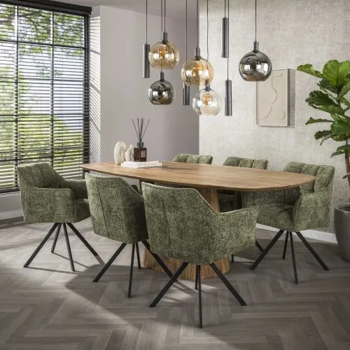 2er Set Stuhl Noro | drehbar | Hoven Grün