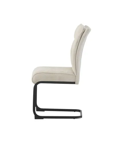 2er Set Freischwinger Frieda | Chenille-Optik | creme