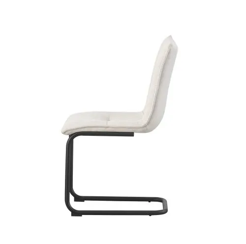 2er Set Freischwinger Sonja | Webstoff | creme