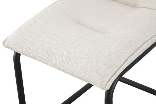 2er Set Freischwinger Sonja | Webstoff | creme