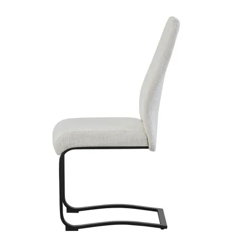 2er Set Freischwinger Tina | Strukturstoff | creme