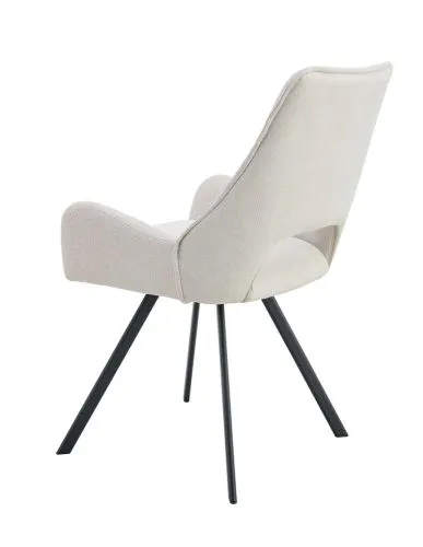 2er Set Stuhl Helen | Webstoff | creme
