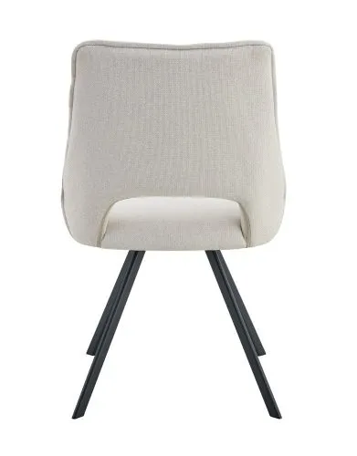 2er Set Stuhl Helen | Webstoff | creme