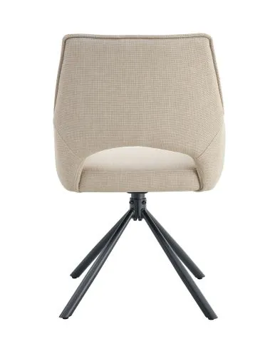 2er Set Stuhl Jana | Webstoff | drehbar | creme