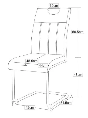 2er Set Stuhl Lisa | Samtbezug | creme