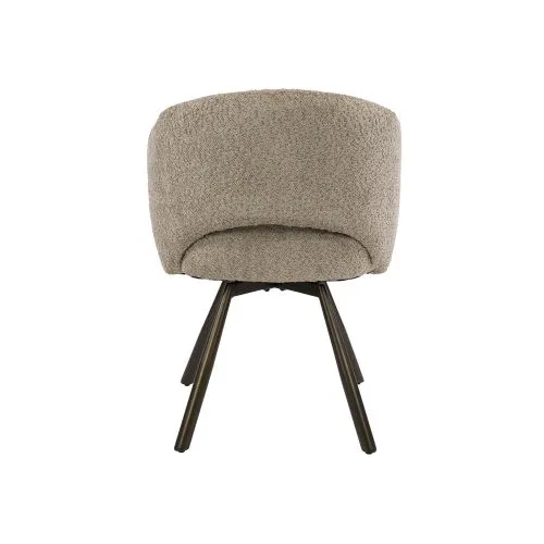 2er Set Stuhl Liva | Bouclé | drehbar | sand-braun