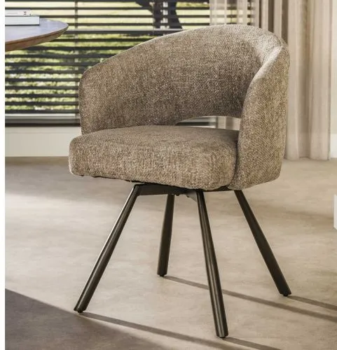 2er Set Stuhl Liva | Cargo | drehbar | sand-braun
