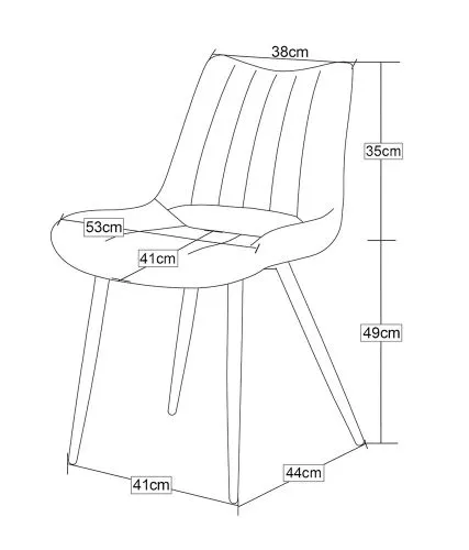 2er Set Stuhl Lotta | Webstoff | Anthrazit