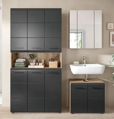 Bad Set Ice 10 | 3-teilig | Nox Oak / schwarz matt