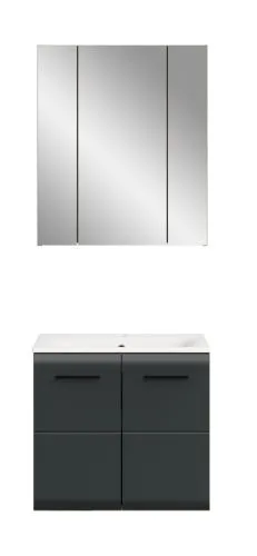 Bad Set Ice 3 | 2-teilig | Nox Oak / schwarz matt | ohne