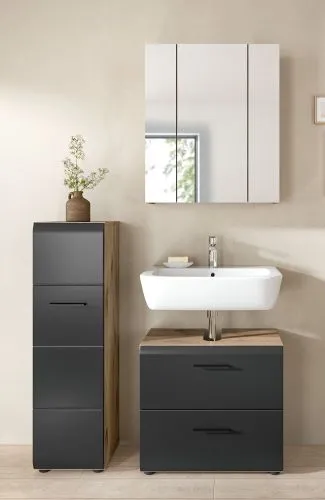 Bad Set Ice 3 | 3-teilig | Nox Oak / schwarz matt