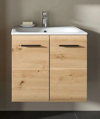 Bad Set Ice 4 | 3-teilig | Artisan Oak mit Badaufsatzleuchte