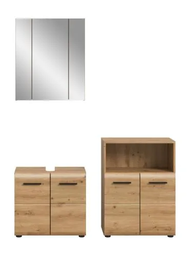 Bad Set Ice 6 | 3-teilig | Artisan Oak ohne Aufsatzleuchte