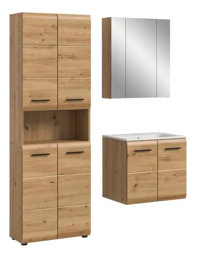 Bad Set Ice 6 | 3-teilig | Artisan Oak ohne Beleuchtung