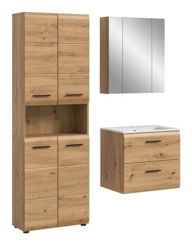 Bad Set Ice 7 | 3-teilig | Artisan Oak ohne Beleuchtung