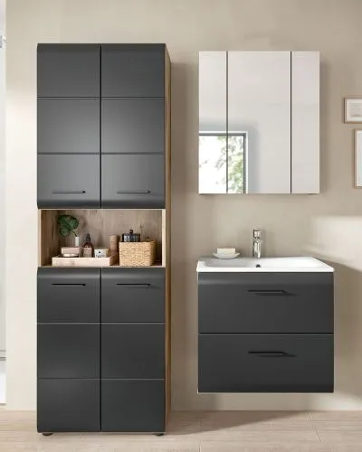 Bad Set Ice 7 | 3-teilig | Nox Oak / schwarz matt