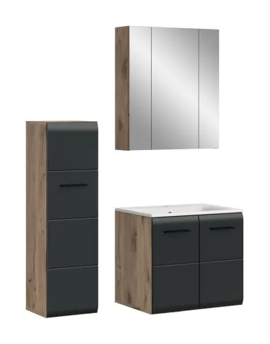 Bad Set Ice 8 | 3-teilig | Nox Oak / schwarz matt