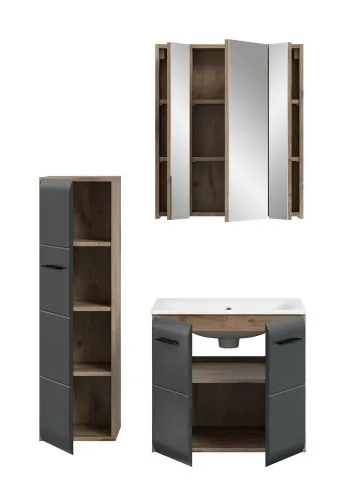 Bad Set Ice 8 | 3-teilig | Nox Oak / schwarz matt