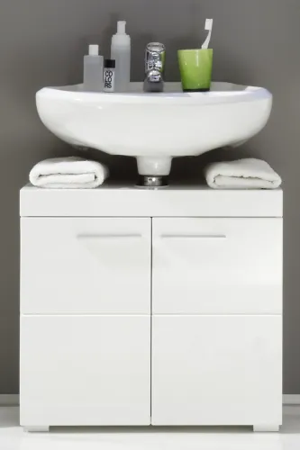Badezimmer-Set Amanda | weiß Hochglanz | 2-teilig