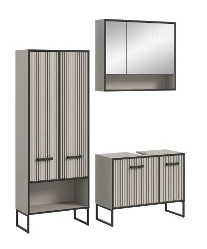 Badezimmer-Set Bagno 3 | Kaschmir | 3-teilig
