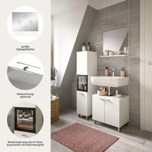 Badezimmer Set Boston 2 | 3-teilig | weiß