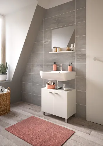 Badezimmer Set Boston | 2-teilig | weiß | ohne Aufsatzleuchte