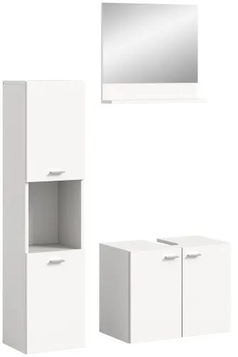 Badezimmer Set Boston | 3-teilig | weiß | ohne Aufsatzleuchte