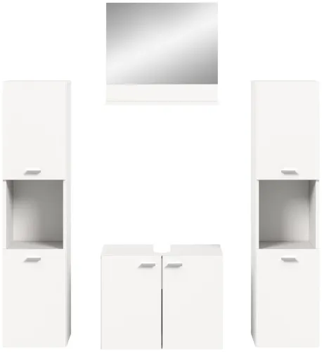 Badezimmer Set Boston | 4-teilig | weiß