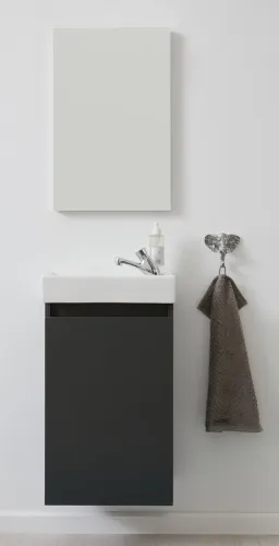 Badezimmer-Set Champ Bad | inkl. Waschbecken | Grau | 2-teilig