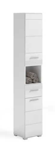 Badezimmer-Set Linus| weiß Hochglanz | 5-teilig