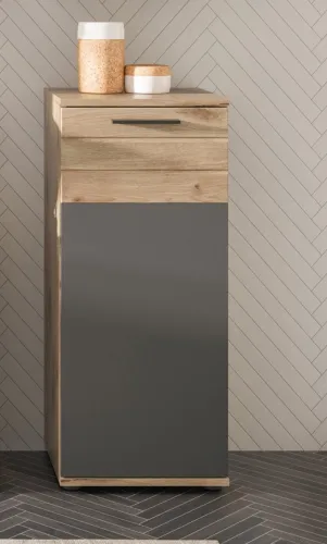 Badezimmer-Set Mason | Nox Oak / Basalt grau | 4-teilig