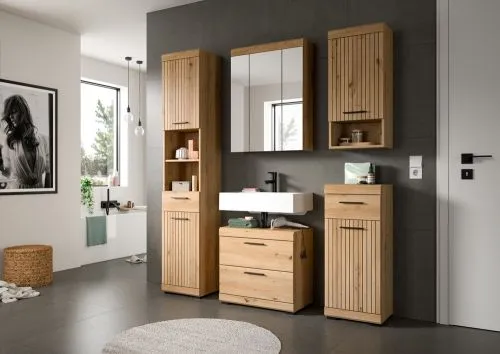Badezimmer-Set Scout 1 | Artisan Eiche | 2-teilig mit Aufsatzleuchte