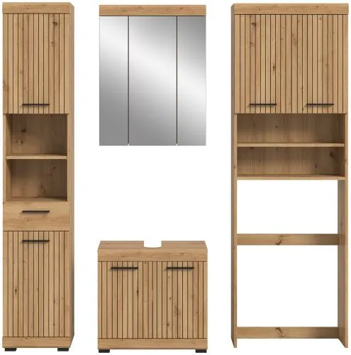 Badezimmer-Set Scout 1 | Artisan Eiche | 4-teilig mit Aufsatzleuchte