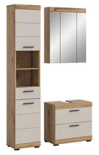 Badezimmer-Set Scout 1 | Kaschmir / Evoak Oak | 3-teilig