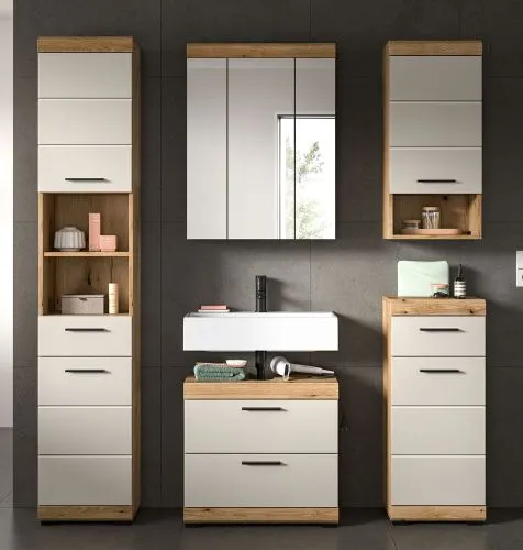 Badezimmer-Set Scout 1 | Kaschmir / Evoak Oak | 5-teilig