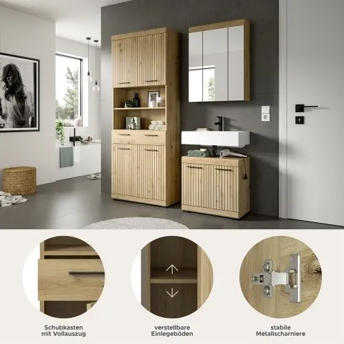 Badezimmer-Set Scout 2 | Artisan Eiche | 3-teilig ohne Aufsatzleuchte