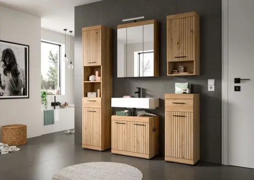 Badezimmer-Set Scout 2 | Artisan Eiche | 5-teilig mit Aufsatzleuchte