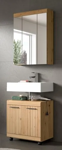 Badezimmer-Set Scout 2 auf Rollen | Artisan Eiche | 2-teilig