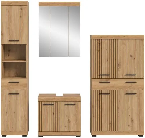 Badezimmer-Set Scout 3 | Artisan Eiche | 4-teilig mit Aufsatzleuchte