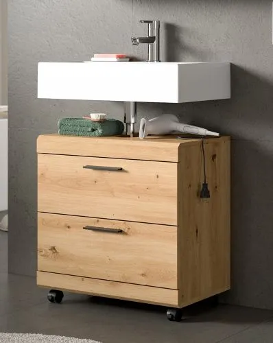 Badezimmer-Set Scout 3 auf Rollen | Artisan Eiche | 2-teilig