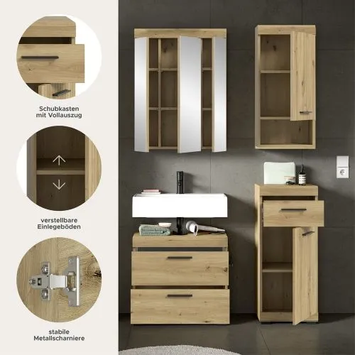 Badezimmer-Set Scout 6 | Artisan Eiche | 4-teilig