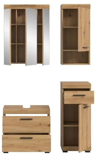 Badezimmer-Set Scout 6 | Artisan Eiche | 4-teilig mit Aufsatzleuchte